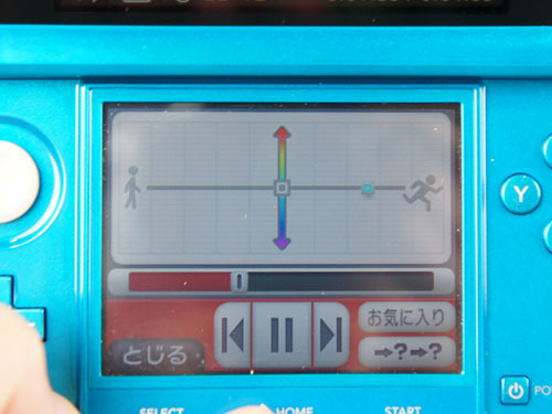 3DSサウンドで音楽の再生速度を変える